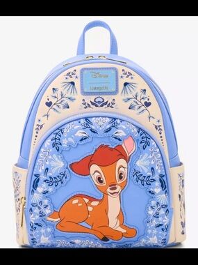 Loungefly x Disney Bambi Blue Mini Backpack for   Fans.